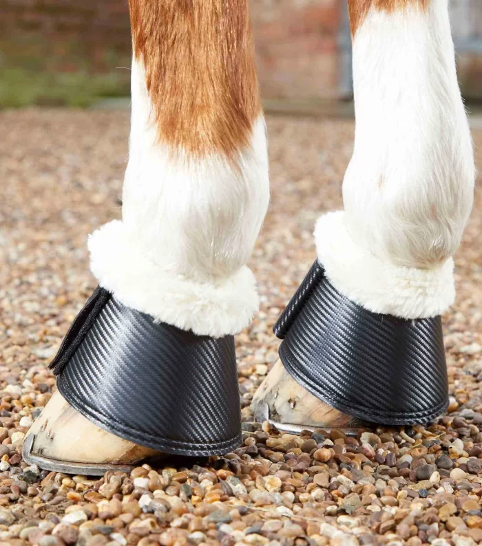 Premier Equine Carbon Tech Techno Wool Over Reach BootsBlack
