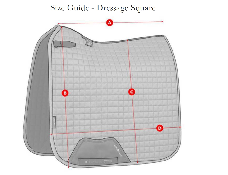 LeMieux Suede Dressage Square White-Small/Medium - Image 4