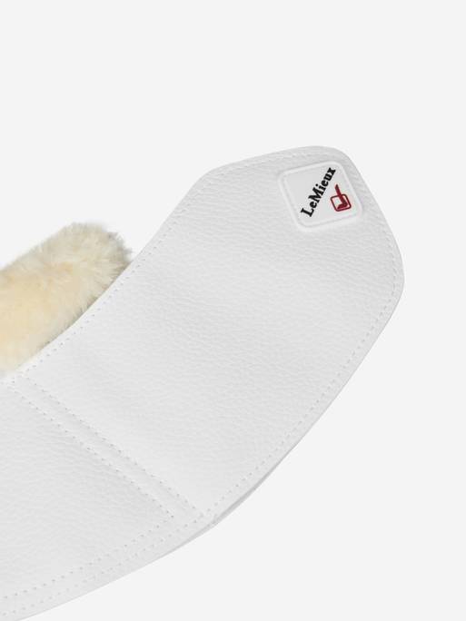 LeMieux Fleece WrapRound Over Reach Boots White - Image 3
