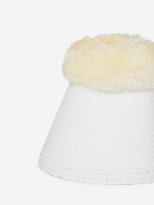 LeMieux Fleece WrapRound Over Reach Boots White - Image 4