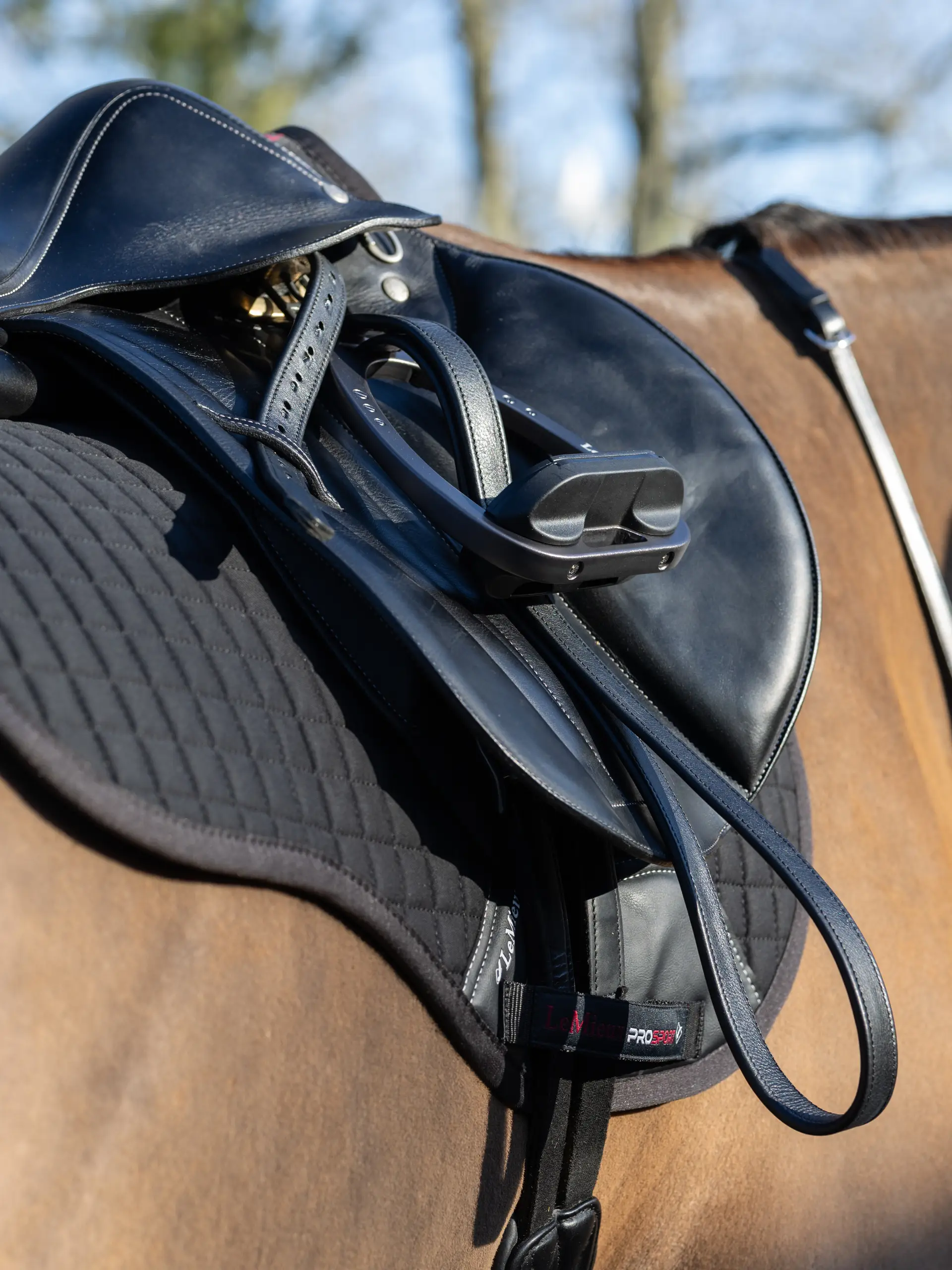LeMieux Arika Stirrup Leather Black - Image 2
