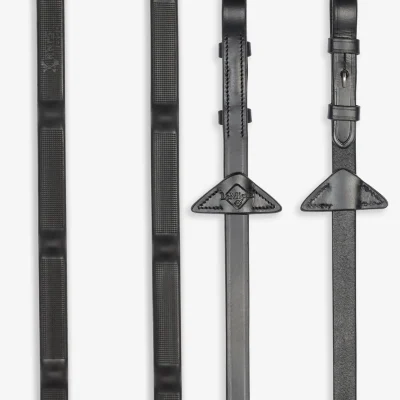 LeMieux Ergo Grip Rubber Reins Black