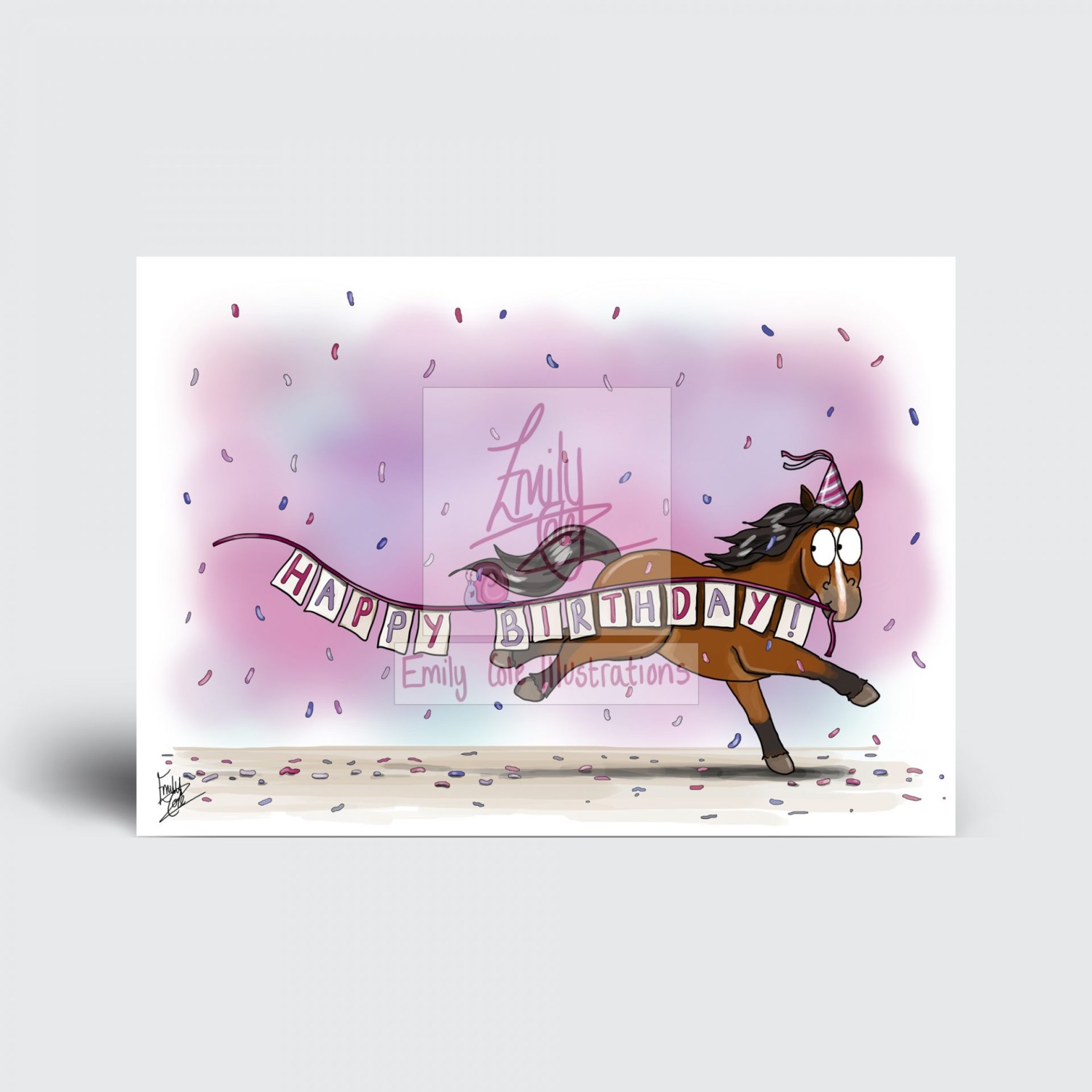Pony Happy Birthday Card-Bay