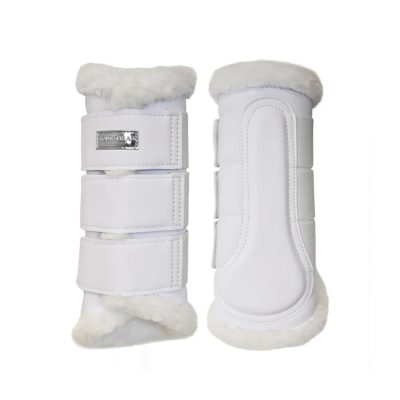 Equestrian Stockholm Brushing Boots White Silver