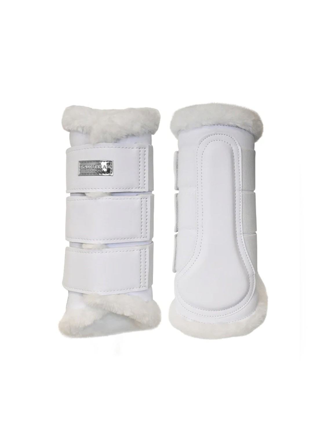 Equestrian Stockholm Brushing Boots White Silver