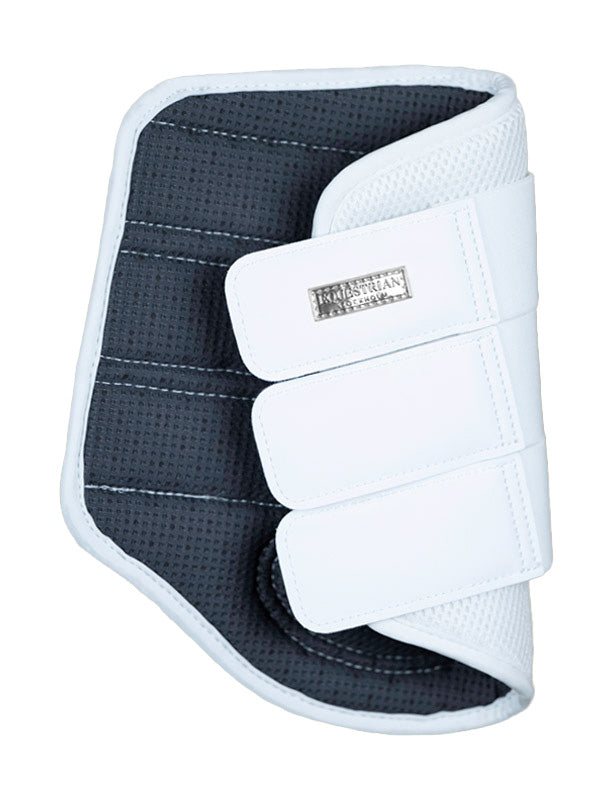 Equestrian Stockholm Mesh Brushing Boots White Silver - Image 5