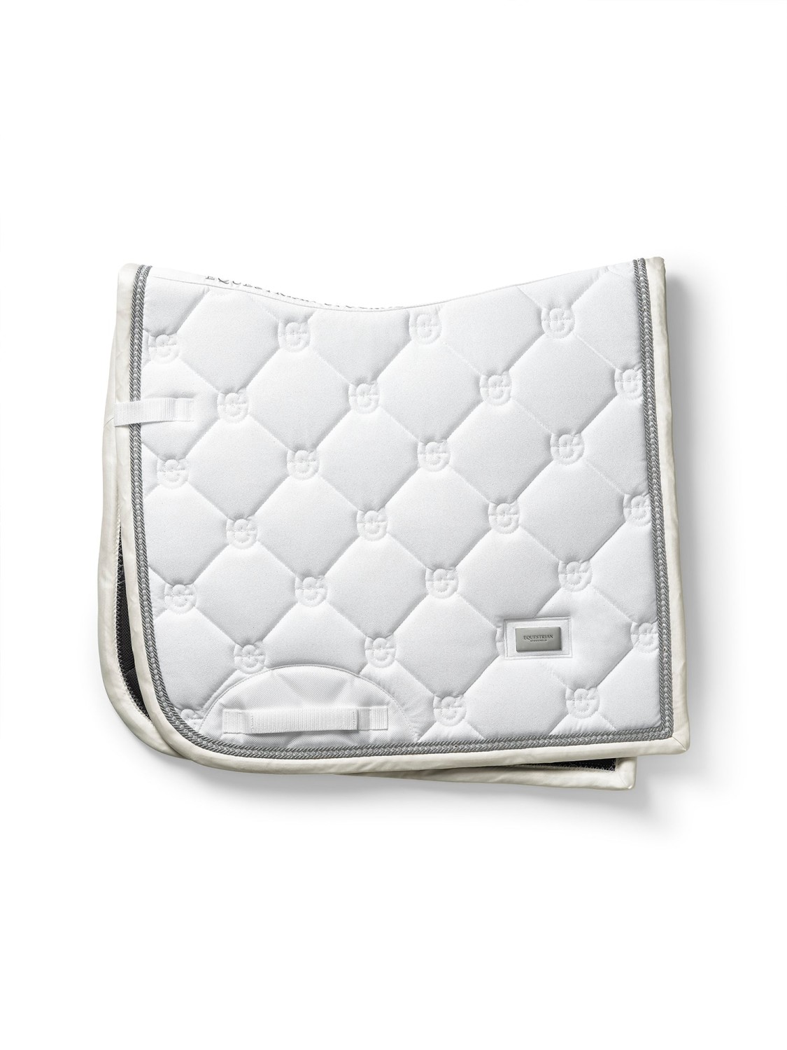 Equestrian Stockholm Dressage Saddle Pad Crystal White Glimmer