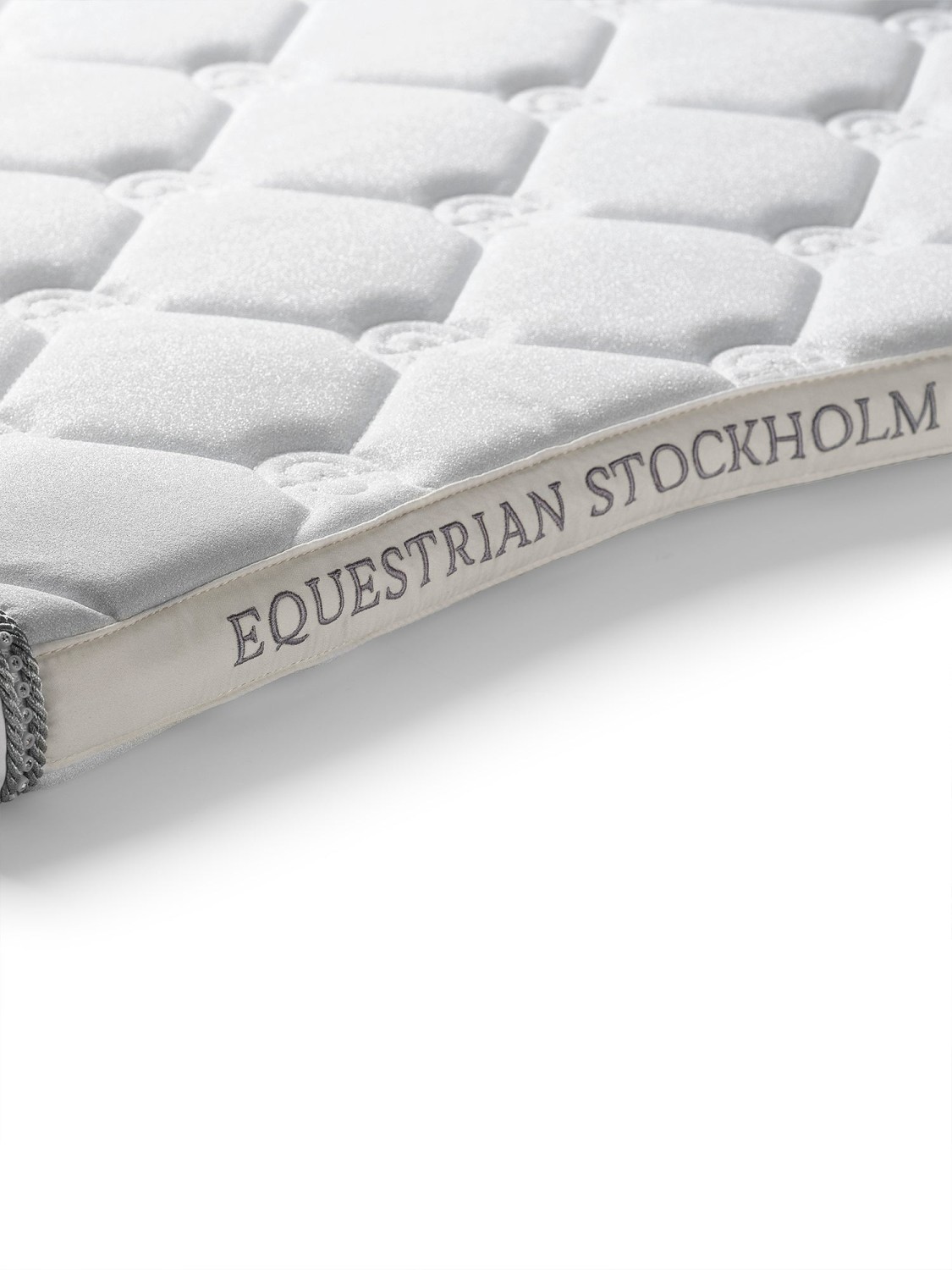 Equestrian Stockholm Dressage Saddle Pad Crystal White Glimmer - Image 4