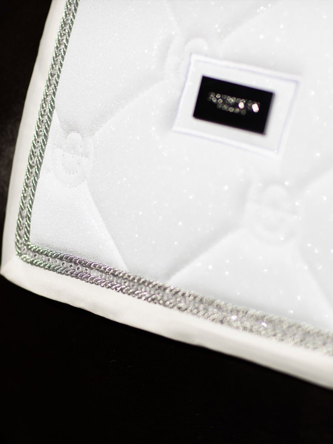 Equestrian Stockholm Dressage Saddle Pad Crystal White Glimmer - Image 5