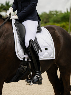 Equestrian Stockholm Dressage Saddle Pad Silver White Perfection - Image 5
