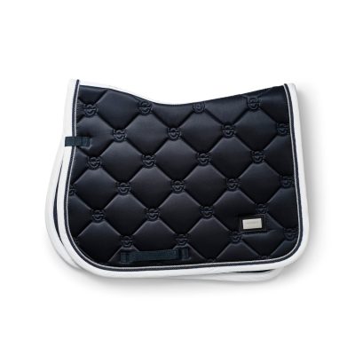 Equestrian Stockholm Jump Saddle Pad Midnight White Edge