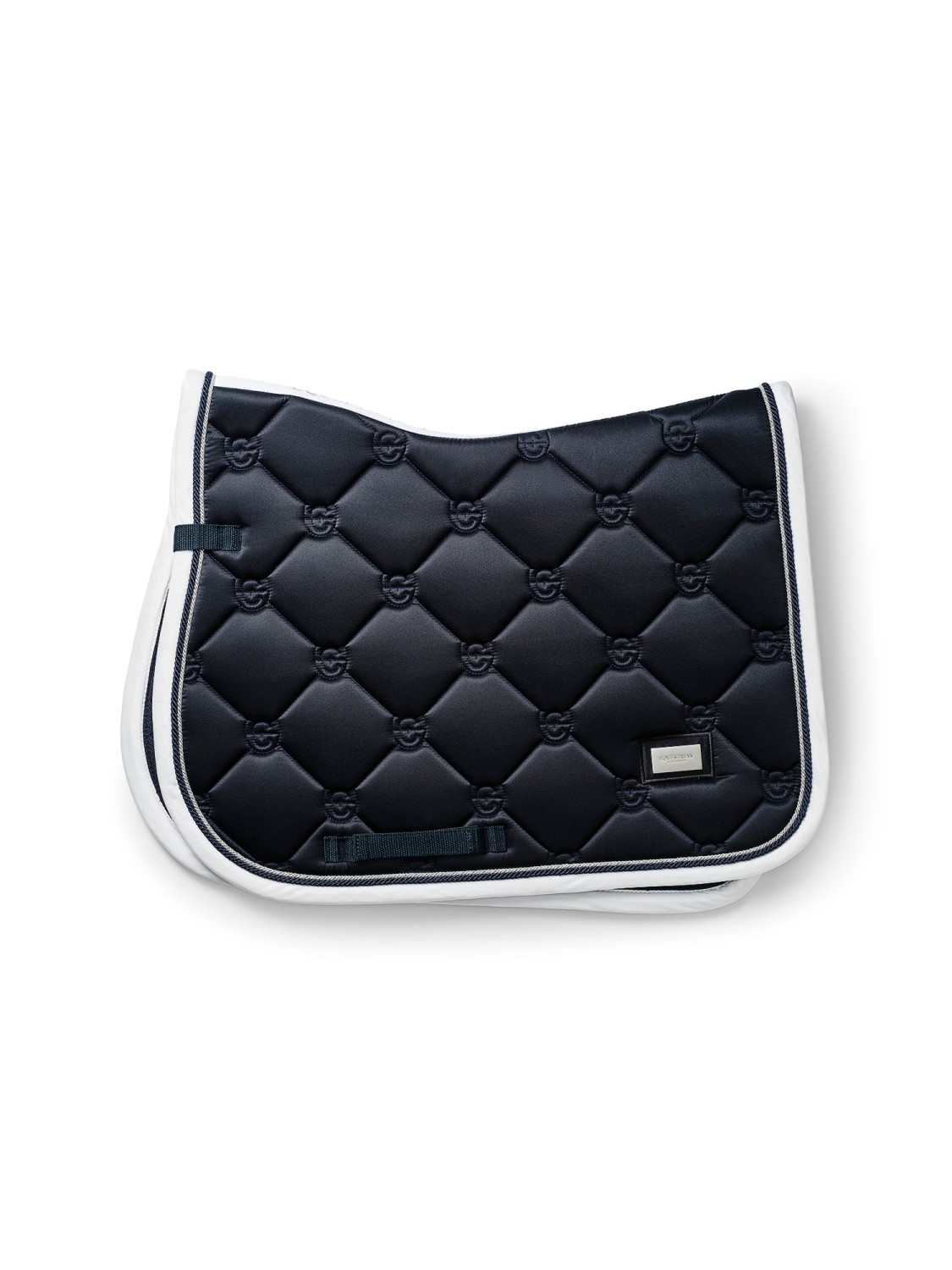 Equestrian Stockholm Jump Saddle Pad Midnight White Edge
