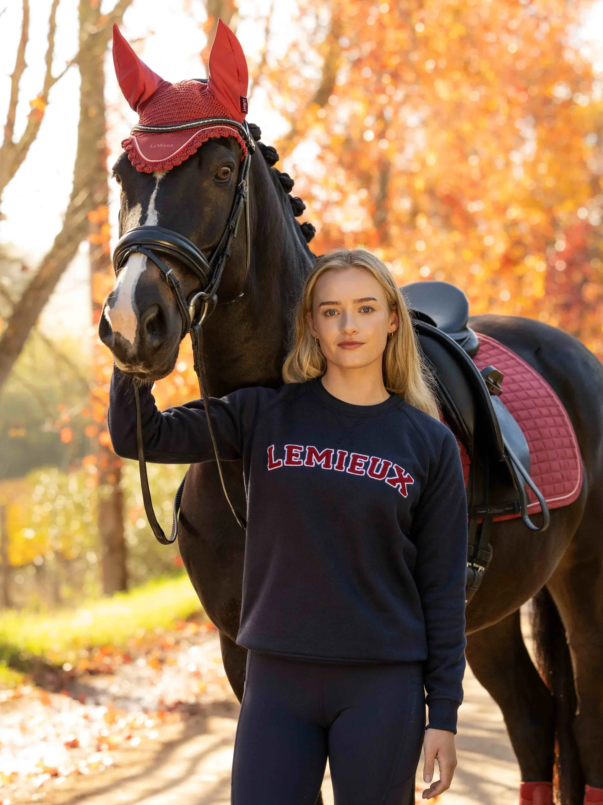 Vida Varsity Crew Neck Sweat Navy - Image 5