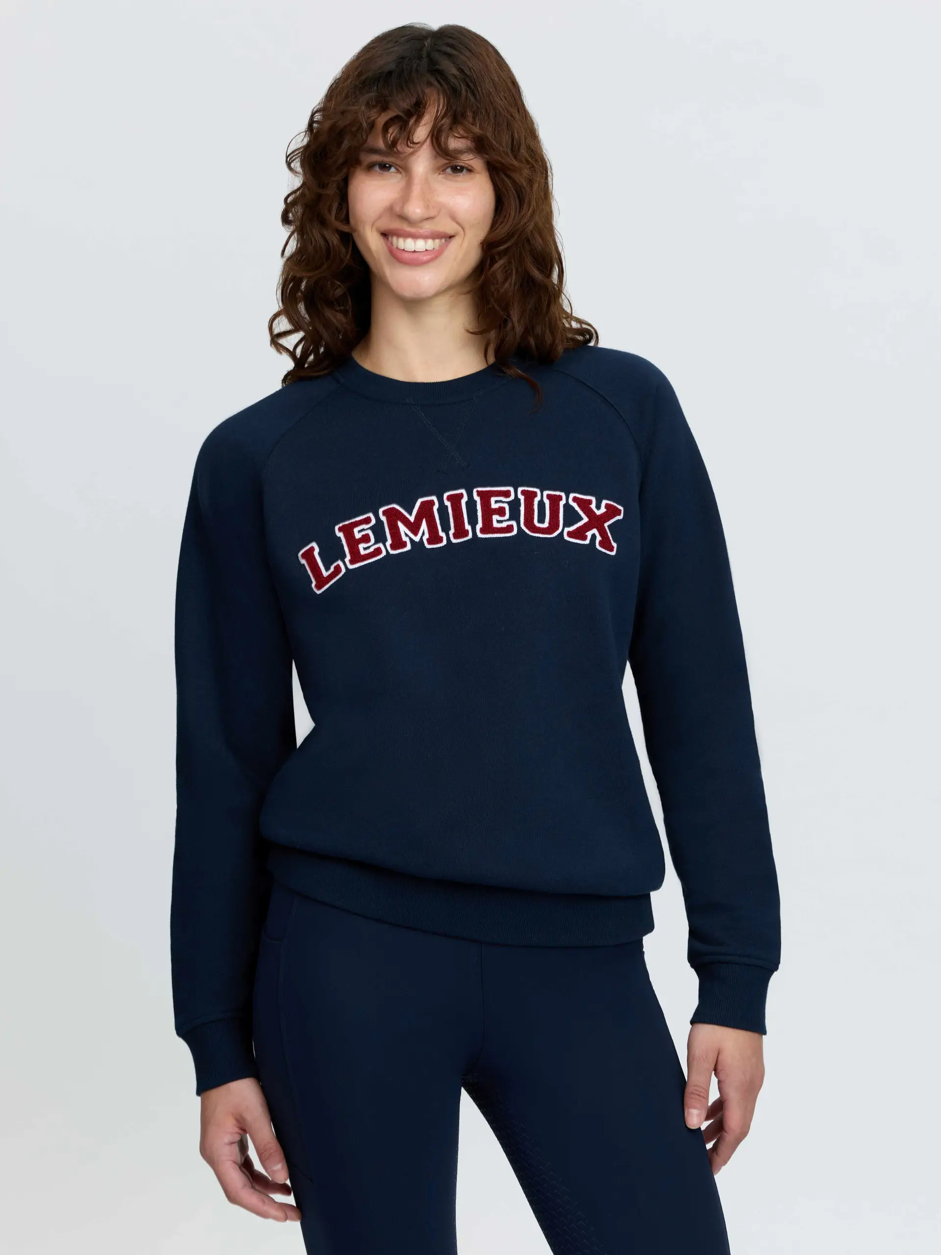 Vida Varsity Crew Neck Sweat Navy