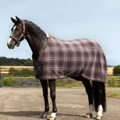 Heritage Check Fleece Rug Cocoa