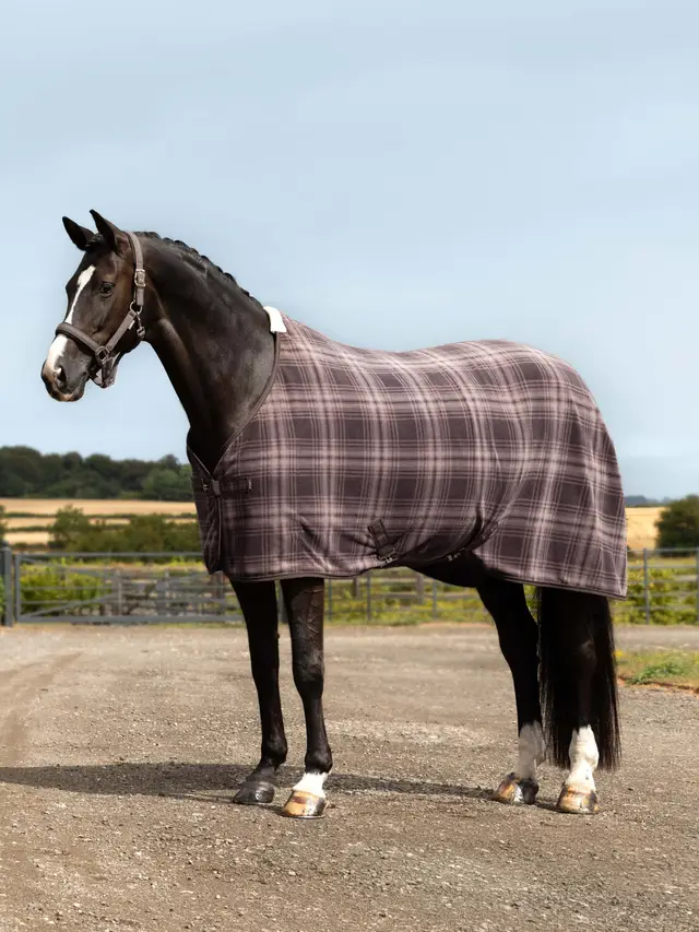 Heritage Check Fleece Rug Cocoa