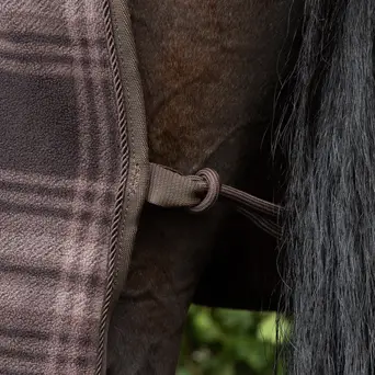 Heritage Check Fleece Rug Cocoa - Image 5