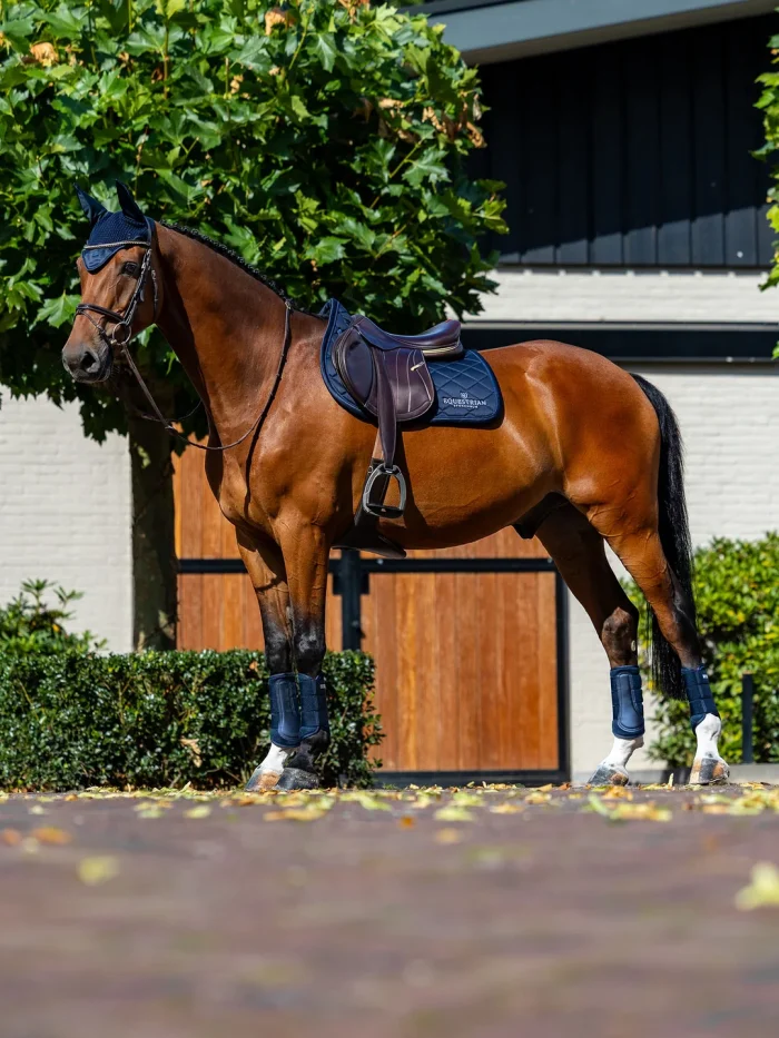 Equestrian Stockholm Jump Saddle Pad Line Midnight Blue – ValleyHorsewear