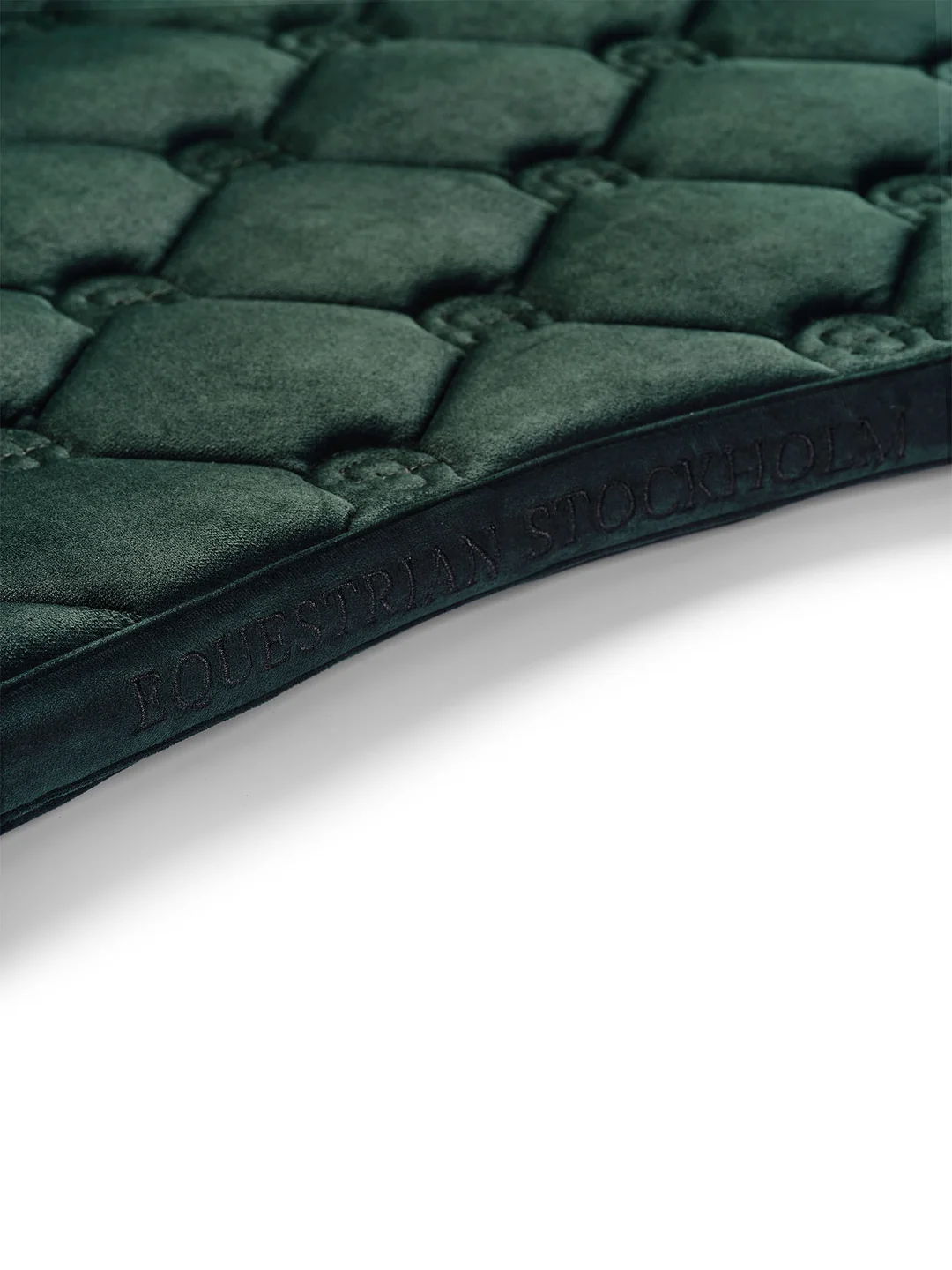 Equestrian Stockholm Jump Saddle Pad Velvet Sycamore Green - Image 6