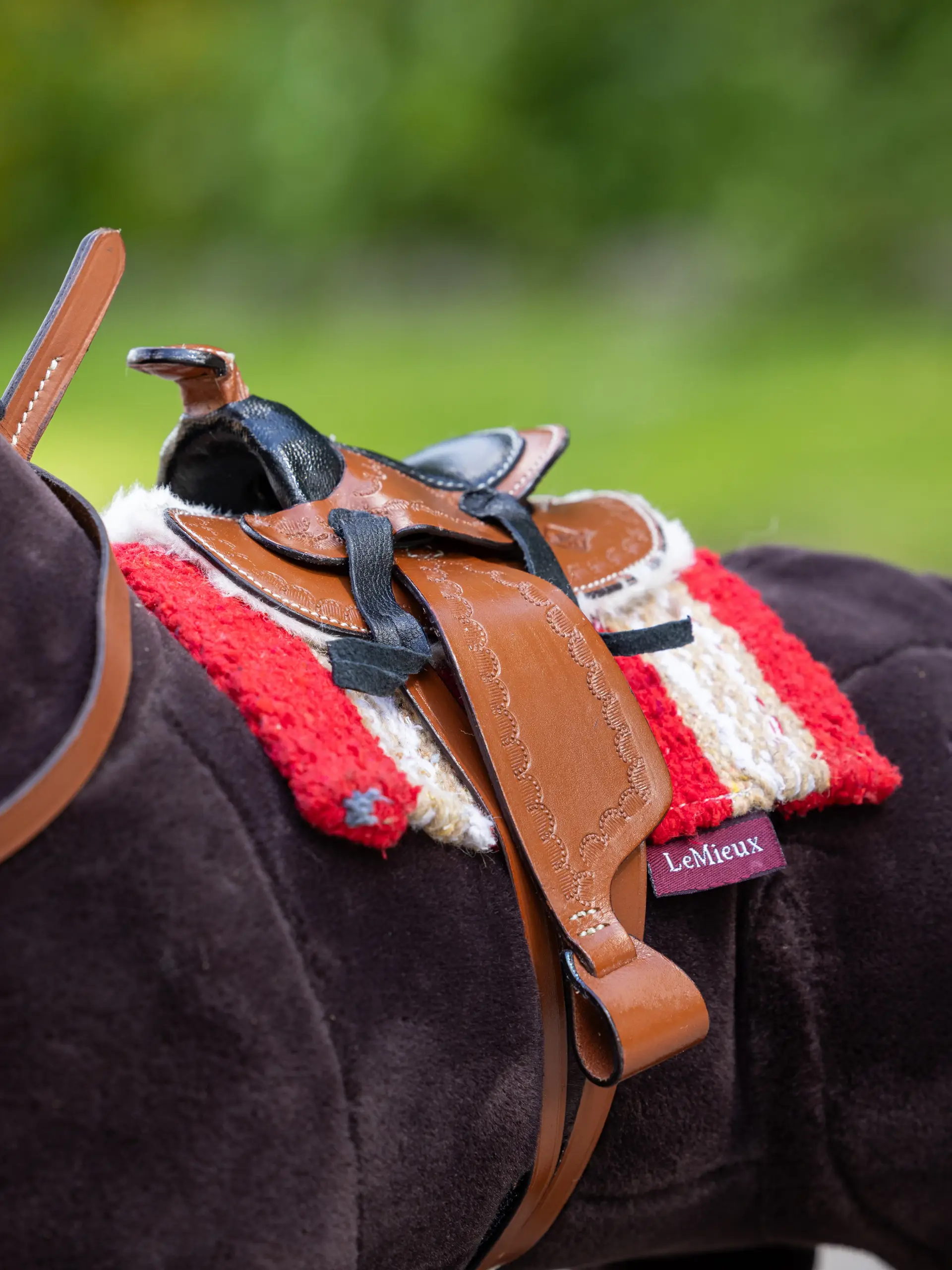 Toy Pony Western Saddle Tan - Image 3