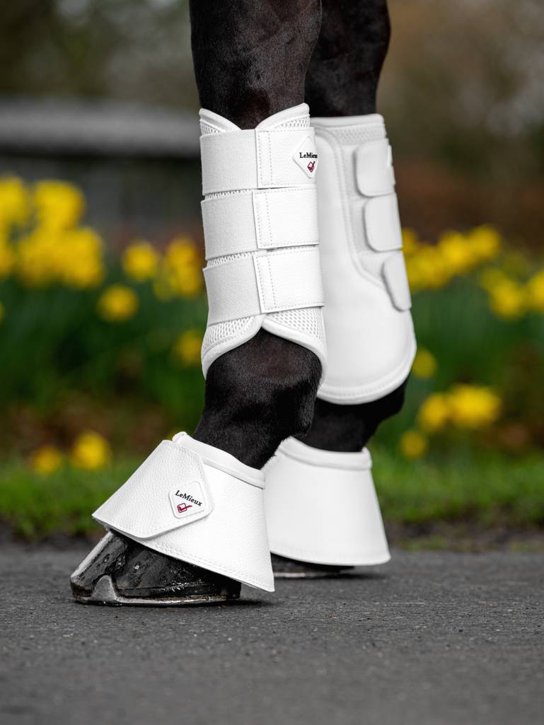 LeMieux Mesh Brushing Boots White - Image 2