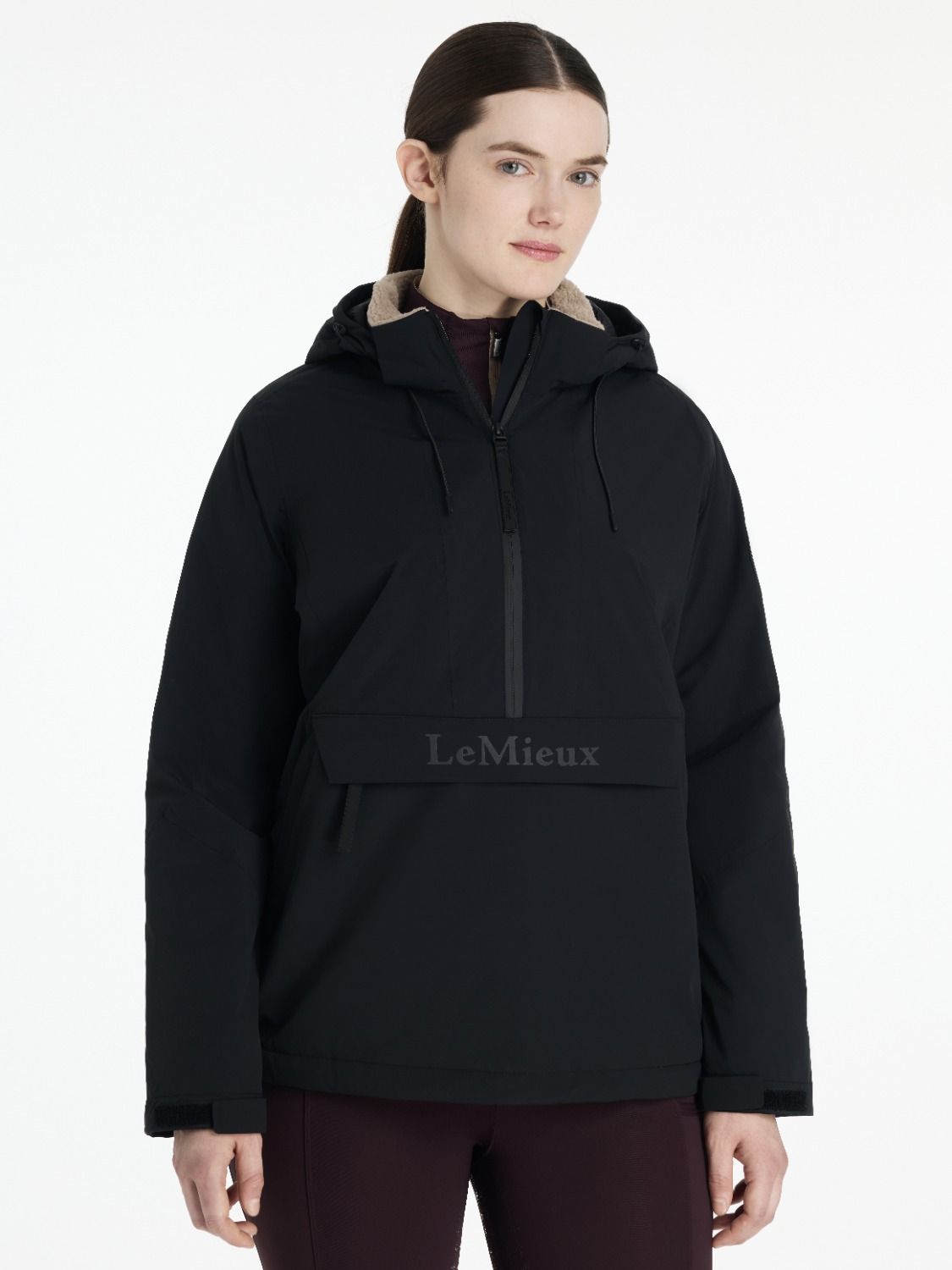LeMieux AW25 Phoebe Waterproof Anorak with Half Zip Black