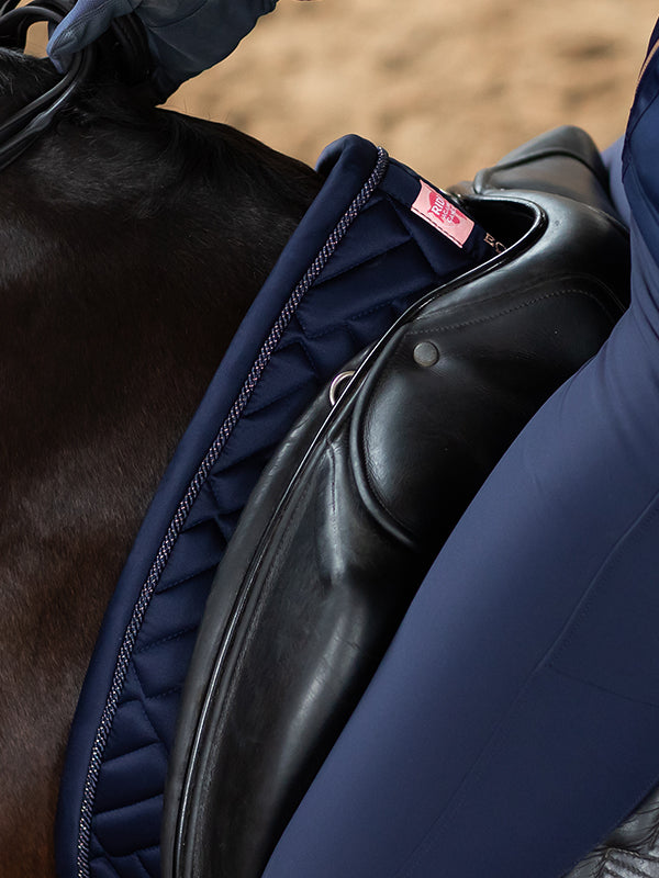 Equestrian Stockholm Dressage Saddle Pad Modern Lagoon Blush - Image 2