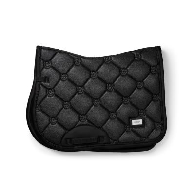 Equestrian Stockholm Jump Saddle Pad All Black Glimmer