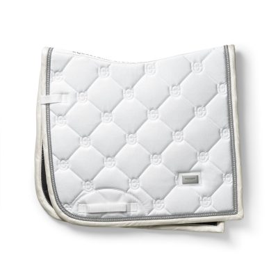Equestrian Stockholm Dressage Saddle Pad Crystal White Glimmer