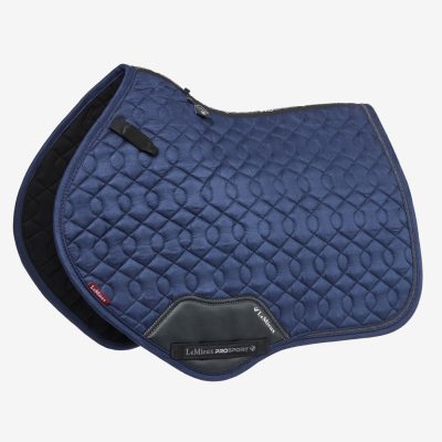 LeMieux Crystal Suede Close Contact Pad Navy-Full Size Only