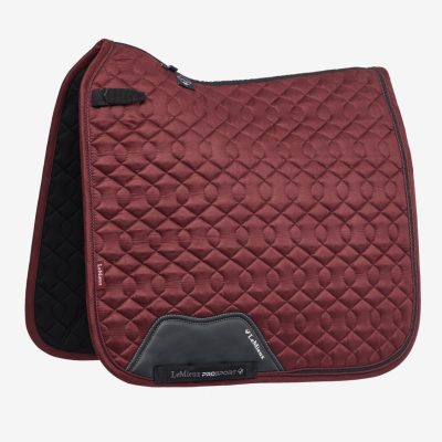 LeMieux Crystal Suede Dressage Pad Burgundy-Full size only