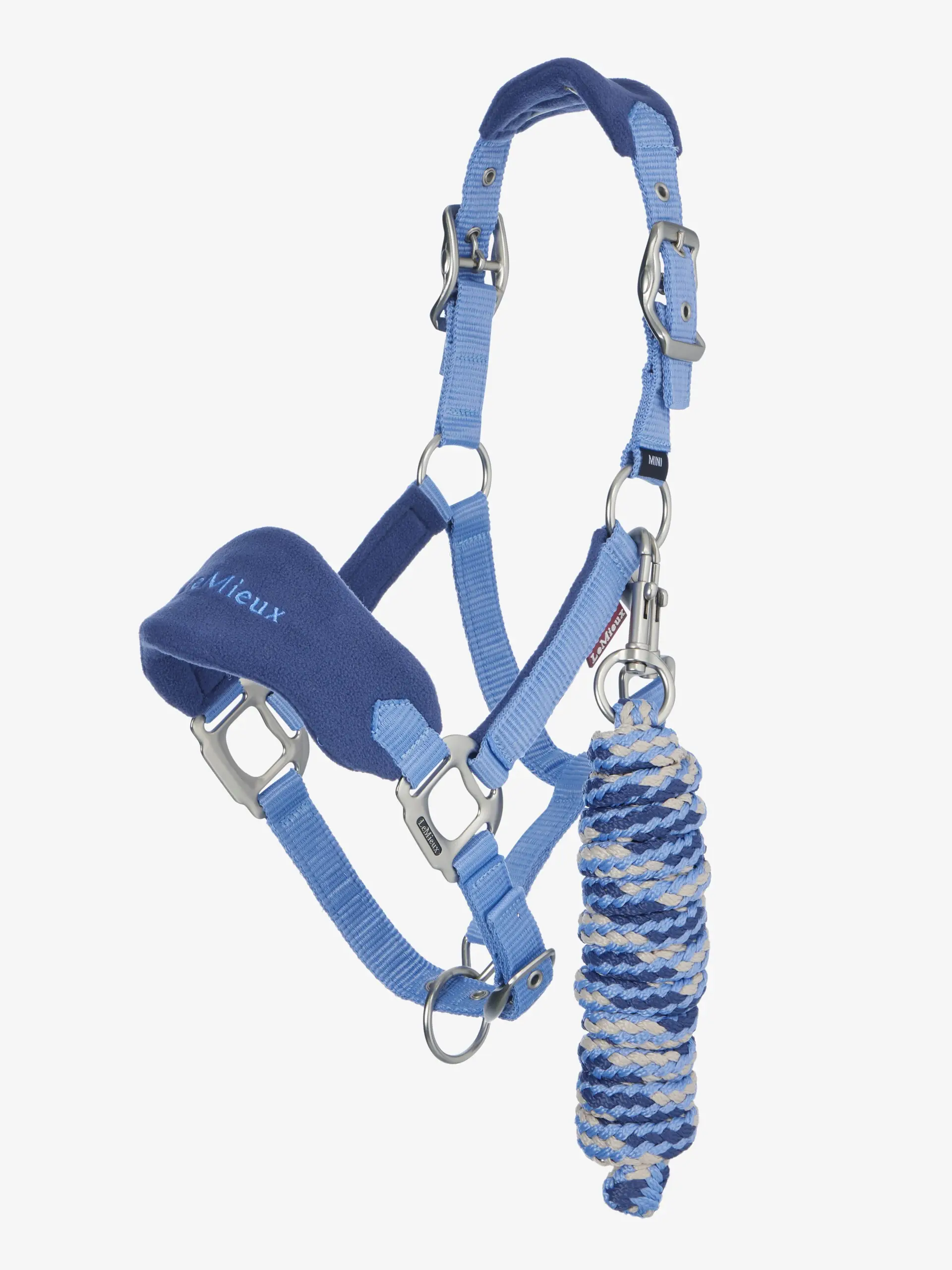 Mini Vogue Headcollar & Leadrope Powder Blue
