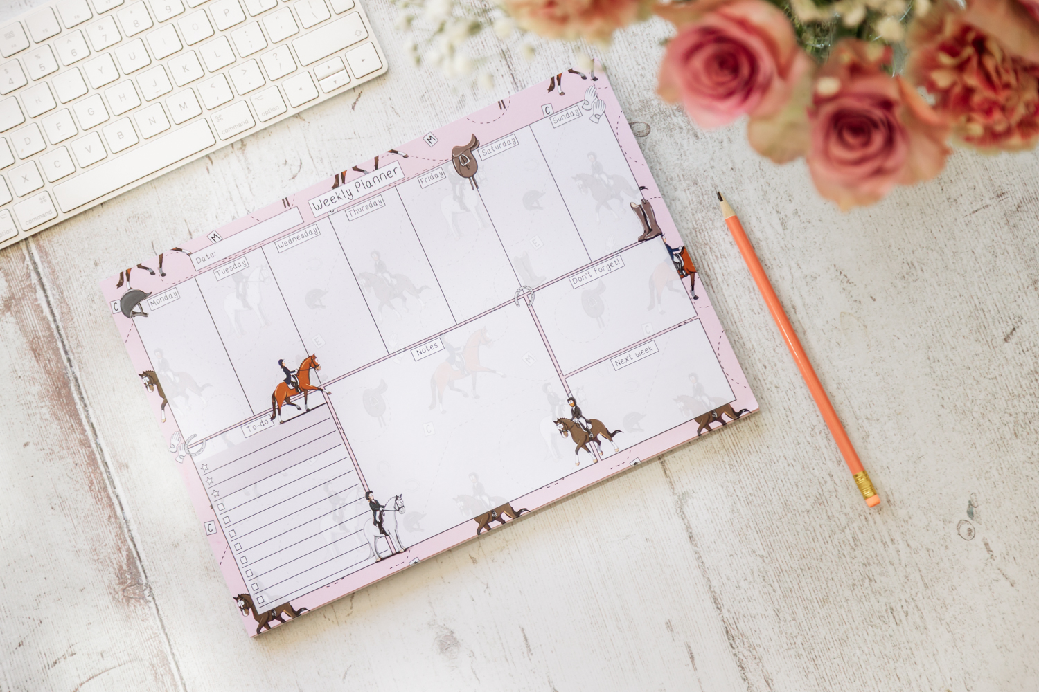 Dressage’ Weekly Desk Planner