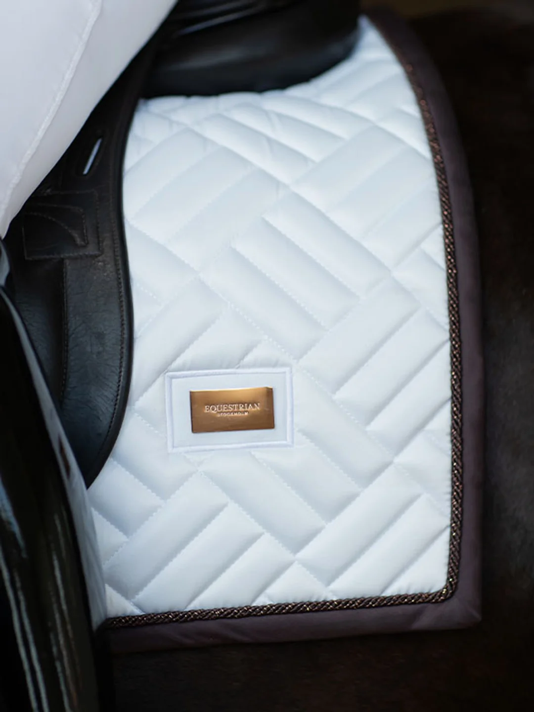 Dressage Saddle Pad Modern White-Moonless Night - Image 2
