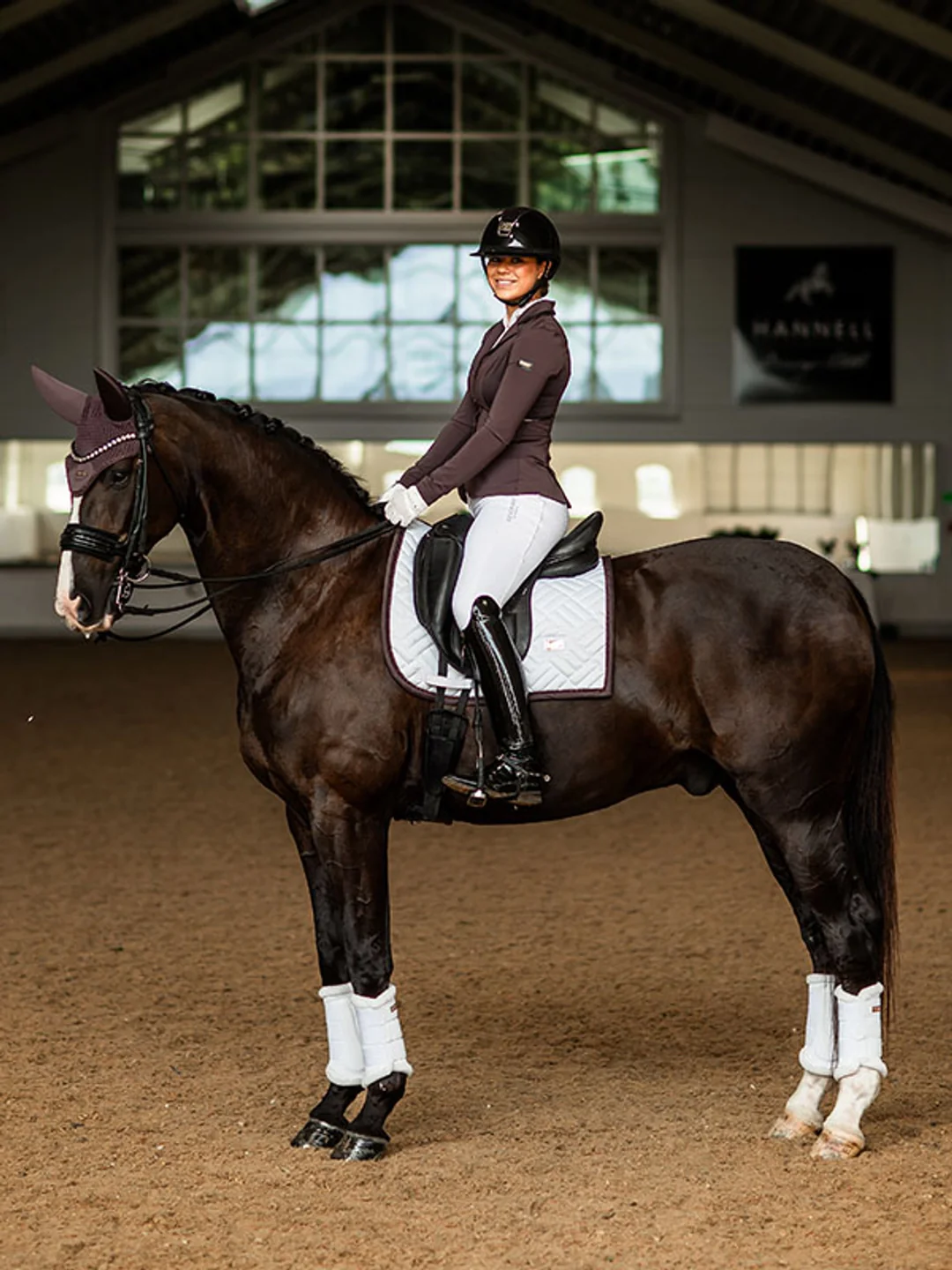Dressage Saddle Pad Modern White-Moonless Night - Image 3