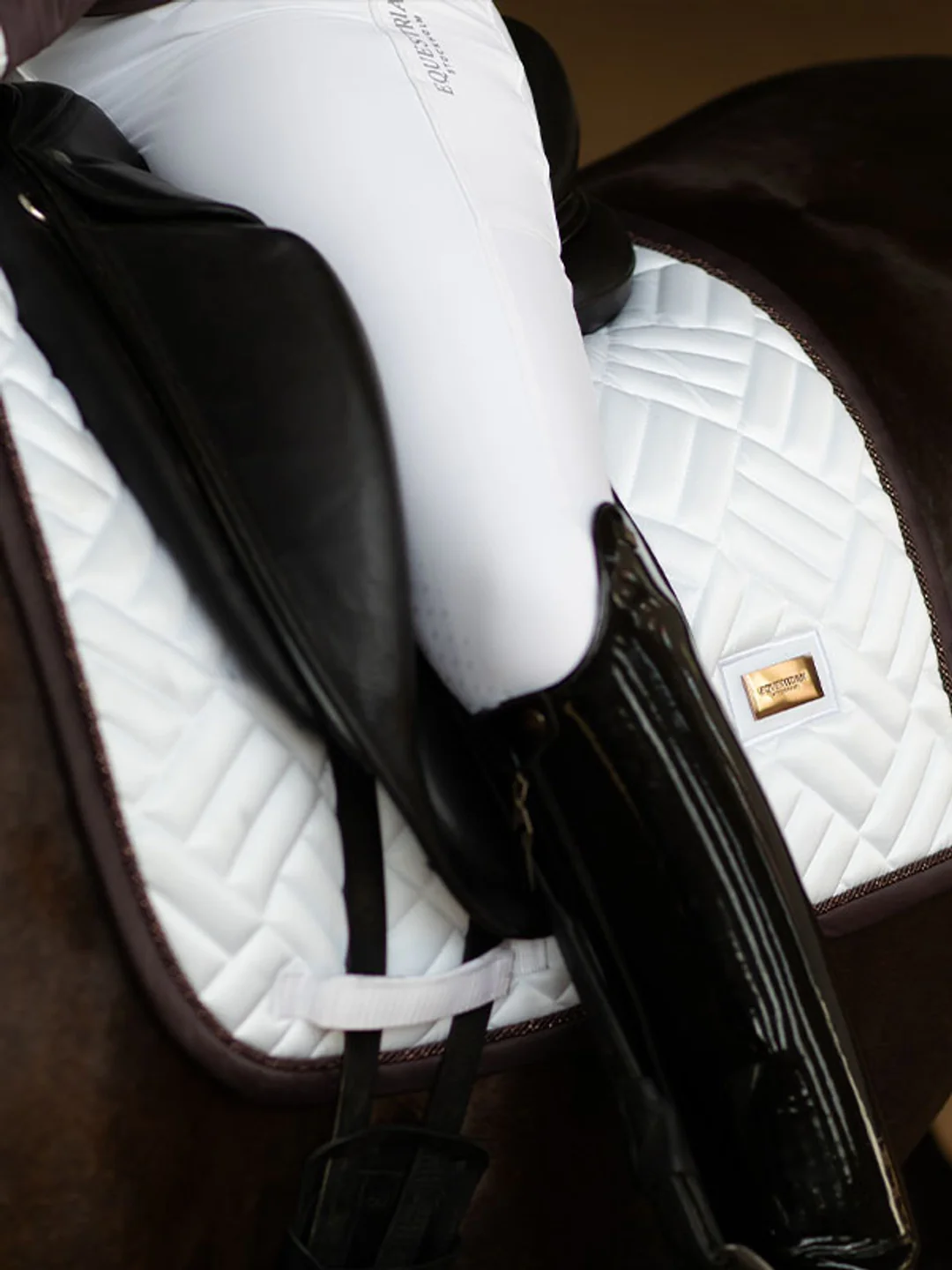Dressage Saddle Pad Modern White-Moonless Night - Image 4