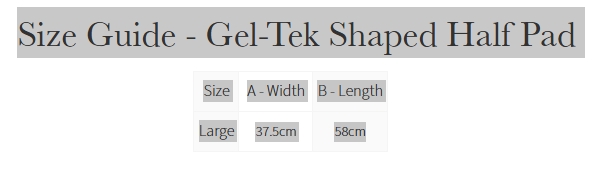 Gel-Tek Shaped Half Pad Clear - Image 7