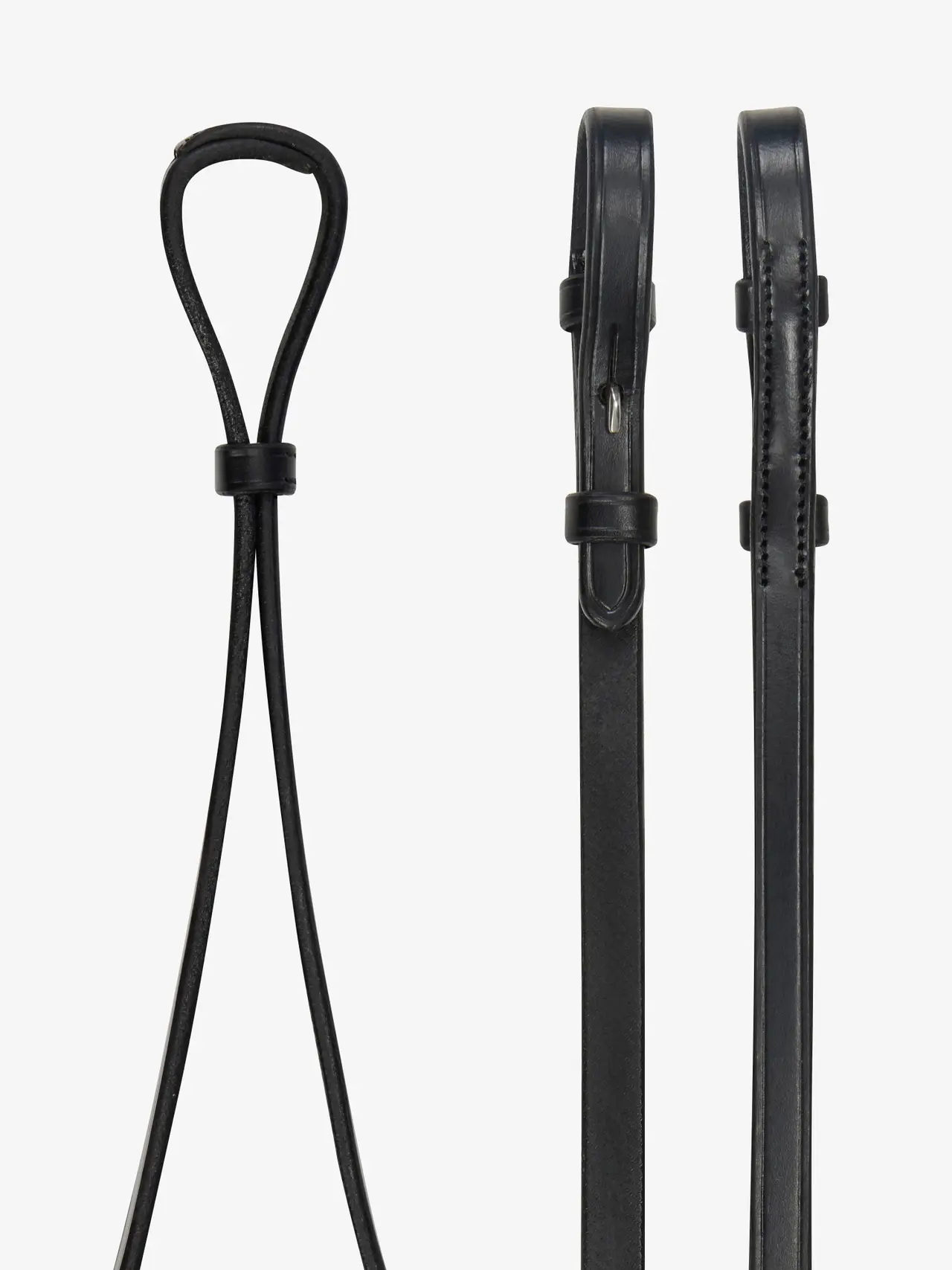 Curb Rein Black/Silver-Full Size