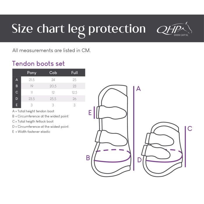 QHP Tendon boots set-Navy - Image 3