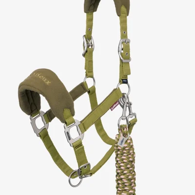 New Vogue Headcollar & Leadrope Gooseberry