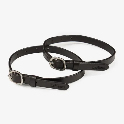 Leather Spur Strap Black-16 Inch