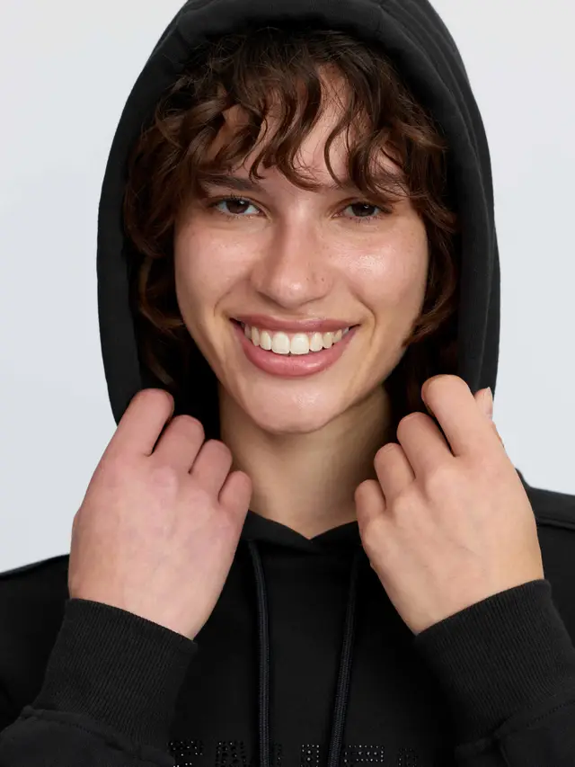 Eden Sparkle Hoodie Black - Image 4
