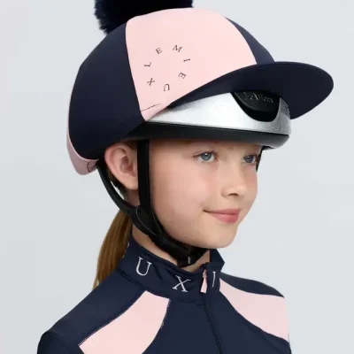 Harlequin Hat Silk Navy/Petal
