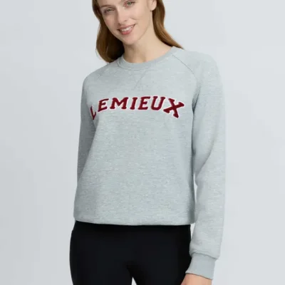 Vida Varsity Crew Neck Sweat Grey Marl