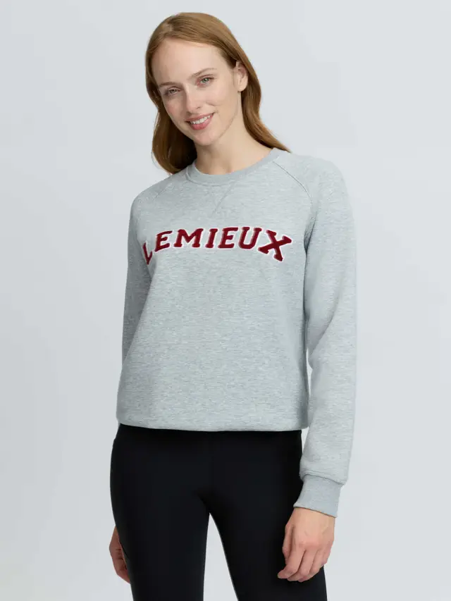 Vida Varsity Crew Neck Sweat Grey Marl