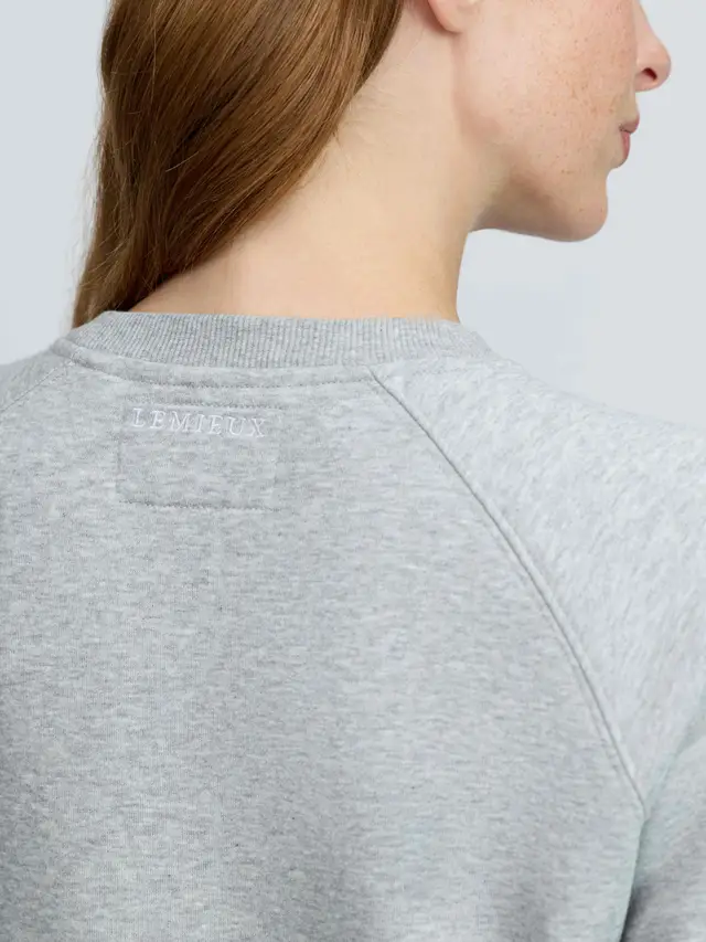 Vida Varsity Crew Neck Sweat Grey Marl - Image 3