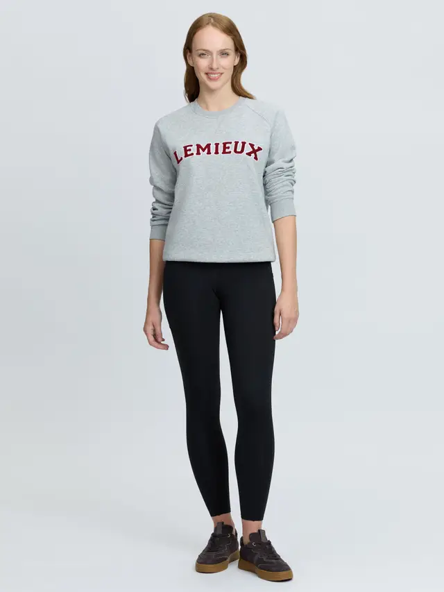 Vida Varsity Crew Neck Sweat Grey Marl - Image 2