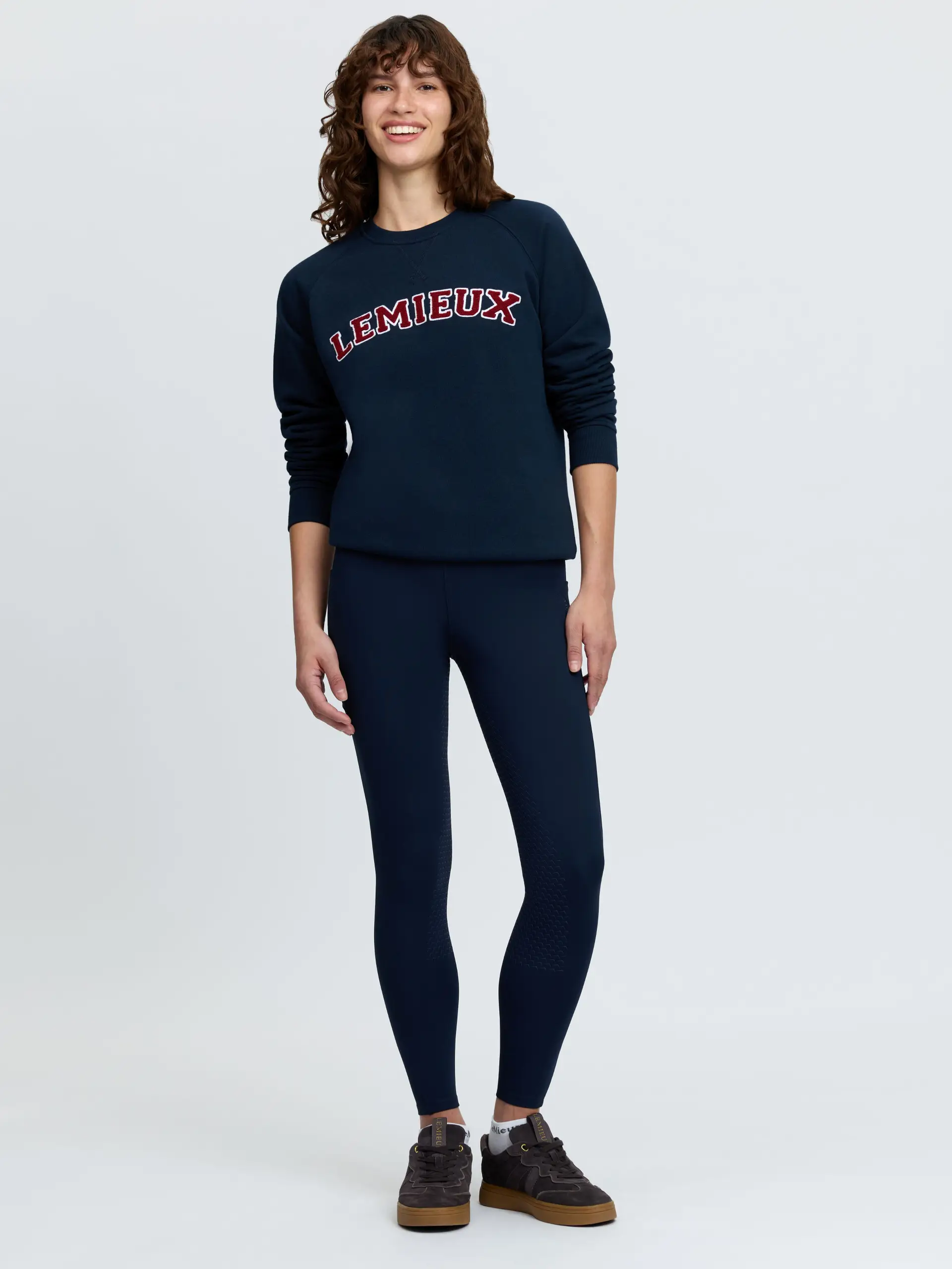 Vida Varsity Crew Neck Sweat Navy - Image 2